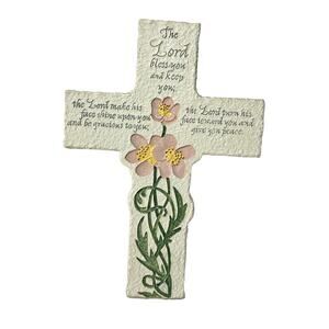 Decorative CROSS Inspirio ​The Lord Bless U n Keep U Verse 6:24-26 Wall 8x5 7/8"